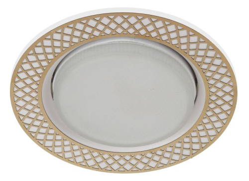 Светильник KL79 WH/GD 13Вт GX53 220В точечный круглый бел./зол. ЭРА Б0037364