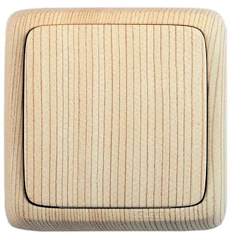 Выключатель 1-кл. ОП Альфа 10А IP20 250В с изолир. пластиной сосна HEGEL ВА10-113-02