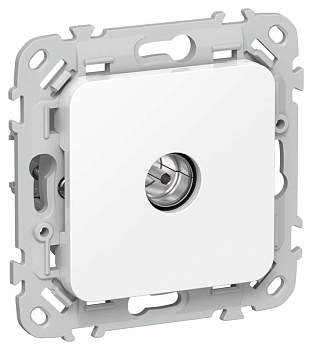 Розетка телевизионная проходная СП FLITE РТВм-1-1-2-ФлБ тип M экранир. механизм бел. IEK FI-A13-P-K01