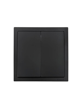 Выключатель 2-кл СП ZIMA IP20 10А безвинт. зажим черн. бархат LEZARD 704-4288-101QC