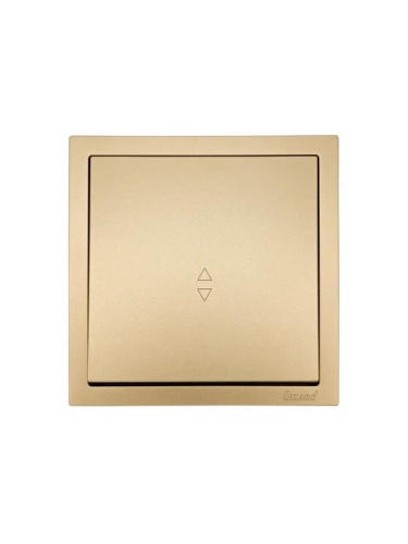 Выключатель проходной 1-кл. СП ZIMA IP20 10А безвинт. зажим зол. LEZARD 704-3688-105QC