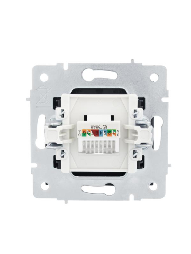 Розетка компьютерная 1-м СП Vesna механизм черн. бархат LEZARD 742-4288-140