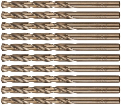 Набор сверл по металлу Profi 6.5х101мм с кобальтом 5ти-проц. (уп.10шт) Cutop 48-65-10