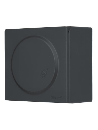 Розетка 1-м ОП LETO с заземл. с крышкой LETO ПБТ графит LEZARD 752-3400-123B