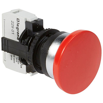 Кнопка грибовидная Osmoz d40мм НЗ IP66 красн. Osmoz Leg 023716