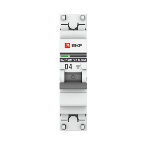 Выключатель автоматический модульный 1п D 4А 6кА ВА 47-63M с одним магнит. расцеп. EKF mcb4763m-6-1-4D-pro