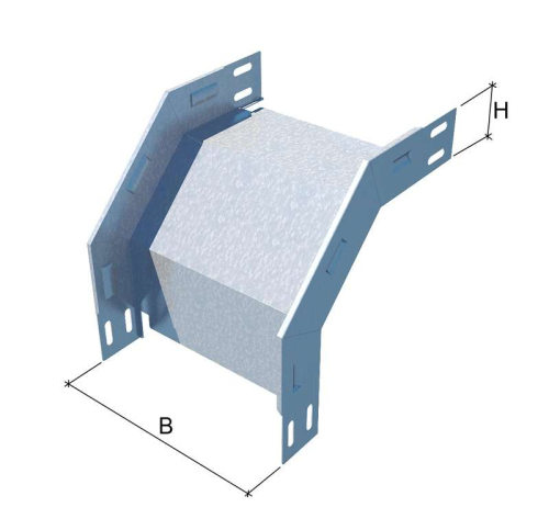 Угол для лотка вертикальный внешний 90град. 150х150 сталь VL90-150-150 КМ LO3328