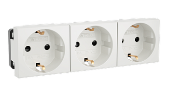 Розетка 3-м ОП Viva 16А IP20 бел. DKC 45003