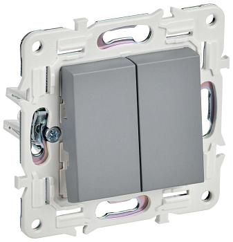 Выключатель перекрестный 2-кл. SKANDY 10А SK-V06Gr сер. IEK SK-V23-0-10-K03