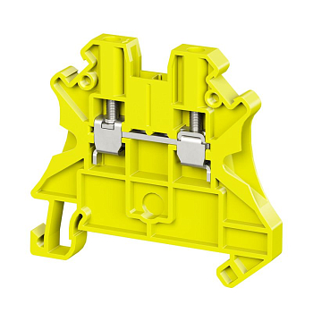 Клемма проходная винтовой зажим 2 точки подключения 2.5кв.мм желт. DKC TUR-2.5R-YE