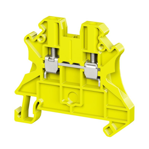 Клемма проходная винтовой зажим 2 точки подключения 2.5кв.мм желт. DKC TUR-2.5R-YE