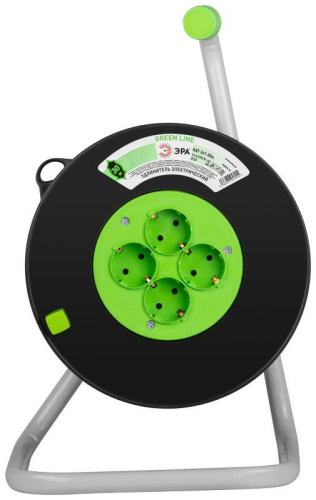 Удлинитель на пластик. катушке 4х30м с заземл. KAT-3x1-30m Greenline ПВС 3х1 Эра Б0065086