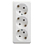 Розетка 3-м ОП Этюд 16А IP20 250В с заземл. без защ. шторок бел. SE PA16-011B