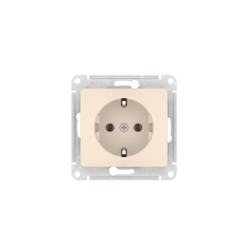 Розетка Glossa 16А с заземл. быстрозажим. клем. механизм беж. SE GSL000243S