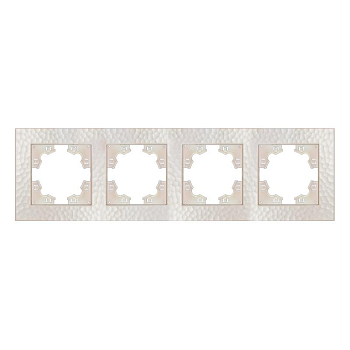 Рамка 4-м Афина фактурная универс. жемчуж. Universal A10046-Obr