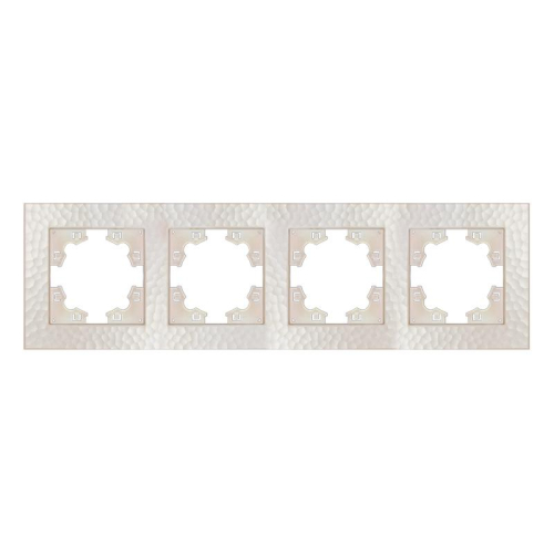 Рамка 4-м Афина фактурная универс. жемчуж. Universal A10046-Obr