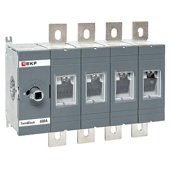 Рубильник 4п 630А без рукоятки управления TwinBlock EKF tb-s-630-4p