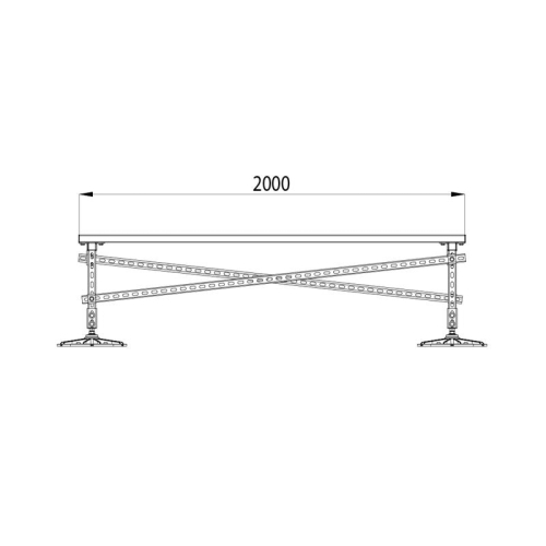 Конструкция опорная для установки оборудования TECHNORAPTOR FOOT 1200х2000 тип 1 KM-TR-F-SSEI-1200-2000-1 КМ TR0013