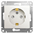 Розетка 1-м СП Glossa 16А IP20 с заземл. защ. шторки механизм перламутр. SE GSL000645