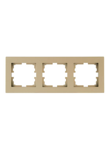 Рамка 3-м VESNA горизонт. без вставки зол. LEZARD 742-3600-148
