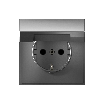 Розетка ArtGallery 16А IP20 с заземл. со шторками с крышкой быстрозажим. клем. механизм сталь SE GAL000946S