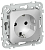Розетка СП FLITE РС11-1-ФлА 16А с заземл. без защ. шторок безвинтовое крепление механизм алюм. IEK FI-R11-16-1-K47