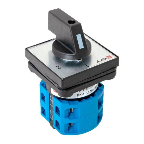 Переключатель кулачковый ПК-1-52 2п 25А "1-2" IP65 EKF pk-1-52-25-65