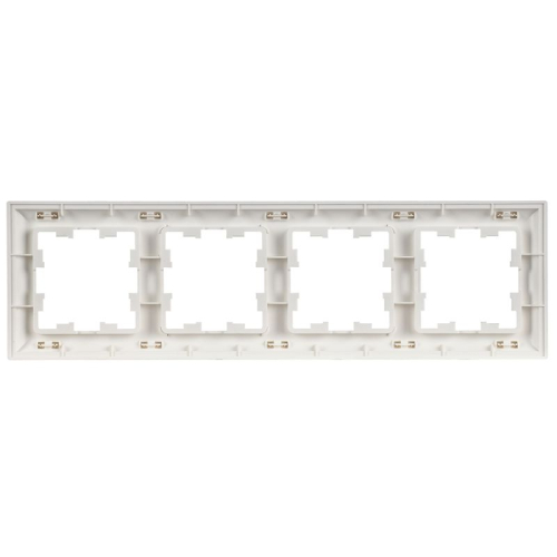 Рамка 4-м BRITE РУ-4-БрАБ арктич. бел./бел. IEK BR-M42-12-K91