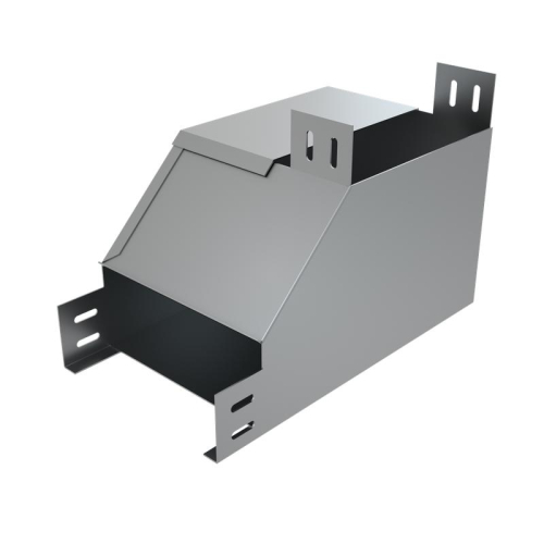 Угол для лотка вертикальный внутренний правый с разворотом трассы на 90град. 100х50 сталь 1мм NLPD90-50-100-R КМ LO7873