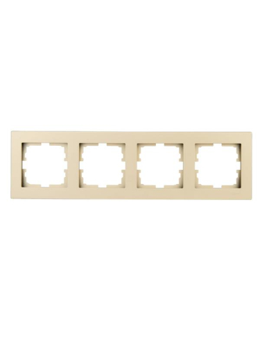 Рамка 4-м VESNA горизонт. без вставки зол. LEZARD 742-3600-149