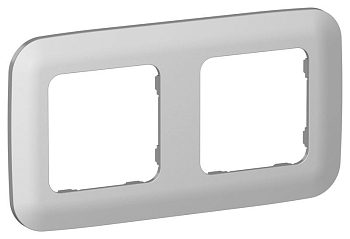 Рамка 2-м СП FLITE РУ-2-А-ФлА алюм. IEK FI-M22-31-20-K47