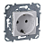 Механизм розетки 1-м СП 2мод. Unica 16А IP20 250В с заземл. защ. шторки бел. SchE MGU5.037.18ZD