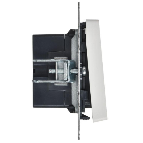 Кнопка звонка BRITE ВС10-1-9-БрАБ 10А для отелей с индикацией механизм арктич. бел. IEK BR-V14-2-10-K91