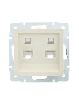Розетка компьютерная 2-м СП Vesna механизм крем. LEZARD 742-0388-141