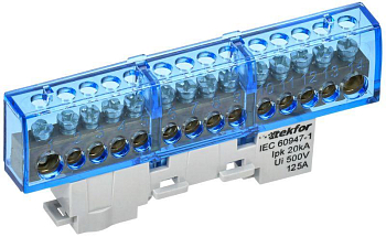 Шина нулевая N изол. на универс. держ. 8х12-14-С TEKFOR IEK TF-NN20-14-KL-K07