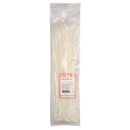 Хомут кабельный 3.6х370 полиамид бел. (уп.100шт) DKC 25208