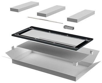 Дверь стеклянная для шкафа LINEA E 42U 600мм черн. ITK LE05-42U 600мм 6X-DR