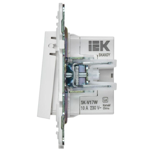 Кнопка звонка SKANDY 10А SK-V17W для отелей с индикацией арктич. бел. IEK SK-V14-2-10-K01