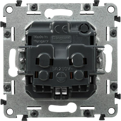 Розетка 1-м СП Valena Allure 16А IP2X 250В 2P+E винтов. клеммы механизм антрацит Leg 753945