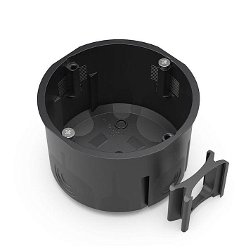 Коробка установочная 68х47 двухкомпонентн. для сплошных стен черн. Промрукав 60-0710-9005СП