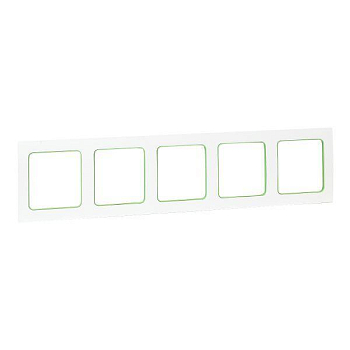 Рамка 5-м Стокгольм бел. с линией цвета зел. EKF EXM-G-306-20