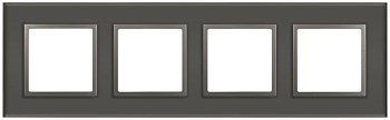 Рамка для розеток и выключателей ЭРА Elegance 14-5104-16 на 4 поста стекло титан Эра Б0065839