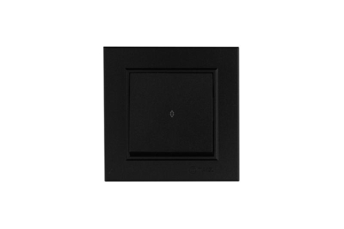 Выключатель одноклавишный проходной Karea черн. Makel 56054005