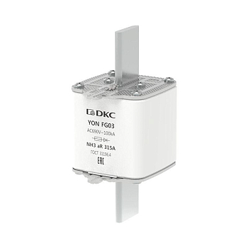 Предохранитель YON ножевого типа FG3 315А 690В хар-ка aR DKC 1FG03-0315-690V-AR