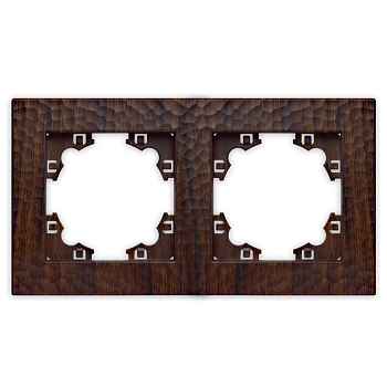 Рамка 2-м Афина фактурная универс. венге Universal A10044-V