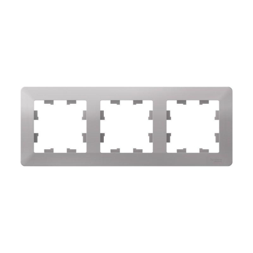 Рамка 3-м AtlasDesign Air алюм./дым. черн. SE ATN220303