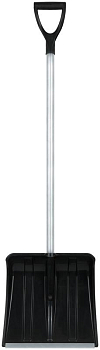 Лопата для уборки снега "SnowКРИСТАЛЛ" 365х380х1330мм алюм. черенок; пластик. 68102