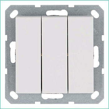 Выключатель 3-кл. 10А IP20 механизм бел. глянцевый Jasmart G3031W