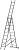 Лестница трехсекционная 3х9 H=257/426/591см 11.18кг алюм. FIT 65434