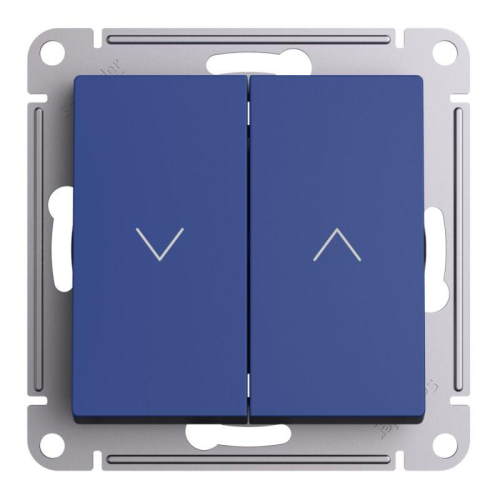 Выключатель для жалюзи 2-кл. AtlasDesign 10А механизм аквамарин SE ATN001119